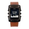 MetaWatch M1 Limited Smartwatch (Black Stainless Steel, Brown Leather Strap)