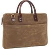 ONA The Kingston 15" Laptop Briefcase Waxed Cotton with Leather Accents (Field Tan)