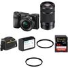 Sony Alpha a6000 Mirrorless Digital Camera with 16-50mm and 55-210mm Lenses with Free Accessories Kit (Black)