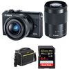 Canon EOS M100 Mirrorless Digital Camera with 15-45mm and 55-200mm Lenses and Accessories Kit (Black)