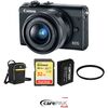 Canon EOS M100 Mirrorless Digital Camera with 15-45mm Lens Deluxe Kit (Black)