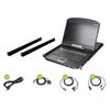 Iogear Widescreen Short Depth 8-Port LCD KVM Switch w/8x USB KVM cables