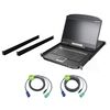 Iigear Widescreen Short Depth 16-Port LCD KVM Switch w/16x USB KVM Cables