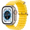 Apple Watch Ultra (GPS + Cellular) 49mm Titanium Case with Yellow Ocean Band - Titanium
