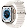 Apple Watch Ultra (GPS + Cellular) 49mm Titanium Case with White Ocean Band - Titanium