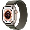 Apple Watch Ultra (GPS + Cellular) 49mm Titanium Case with Green Alpine Loop - Medium - Titanium