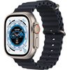 Apple Watch Ultra (GPS + Cellular) 49mm Titanium Case with Midnight Ocean Band - Titanium