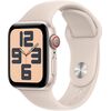 Apple Watch SE 2nd Generation (GPS + Cellular) 40mm Starlight Aluminum Case with Starlight Sport Band - M/L - Starlight