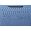 Microsoft Surface Pro Flex Keyboard with Slim Pen Bundle, 2-in-1 Alcantara keyboard for Surface Pro Copilot+ (11th Edition), Pro 9 and 8, Windows 11 Copilot+ PC, Sapphire, Style: Bluetooth, Set: Keyboard with Pen Bundle, Color: Sapphire