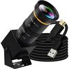 High Speed 4K HDMI USB Camera with 60fps Simultaneous USB3.0 and HDMI Output 5-50mm 10X Manual Focus Lens for Close-Up Industrial Applications in Computer Microscopy and Telescopic Imaging