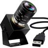 USB Camera 120fps High Speed ​​Webcam Golf Swing 4K 12Megapixels USB Cam with 3X Manual Optical Zoom Lens Lightburn PC Computer Plug and Play for Linux Windows Mac OS