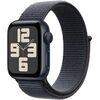Apple Watch SE (2nd Gen) [GPS 44mm] Smartwatch with Midnight Aluminum Case with Ink Sport Loop One Size. Fitness and Sleep Trackers, Crash Detection, Heart Rate Monitor, Carbon Neutral, Velicina sata: 44mm Case + Medium/Large band, Color: Midnight Aluminum Case with Ink Sport Loop