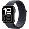 Apple Watch Series 10 [GPS 42mm case] Smartwatch with Jet Black Aluminium Case with Ink Sport Loop. Fitness Tracker, ECG App, Always-On Retina Display, Carbon Neutral, Velicina sata: 42mm case + Small/Medium band, Color: Jet Black Aluminium Case with Ink Sport Loop