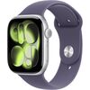 Apple Watch Series 11 [GPS 46mm] Smartwatch with Silver Aluminum Case with Purple Fog Sport Band - M/L. Sleep Score, Fitness Tracker, Health Monitoring, Always-On Display, Water Resistant, Velicina sata: 46mm case + Medium/Large band, Color: Silver Aluminum Case w/ Purple Fog Sport Band