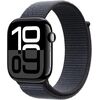 Apple Watch Series 10 [GPS 46mm case] Smartwatch with Jet Black Aluminium Case with Ink Sport Loop. Fitness Tracker, ECG App, Always-On Retina Display, Carbon Neutral, Velicina sata: 46mm case + Medium/Large band, Color: Jet Black Aluminium Case with Ink Sport Loop