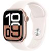 Apple Watch Series 10 [GPS 46mm case] Smartwatch with Rose Gold Aluminium Case with Light Blush Sport Band - M/L. Fitness Tracker, ECG App, Always-On Retina Display, Water Resistant, Velicina sata: 46mm case + Medium/Large band, Color: Rose Gold Aluminium Case w/ Light Blush Sport Band