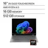 HP - OmniBook X Flip 2-in-1 - 16" 2K OLED Touchscreen Laptop - AMD Ryzen AI 5 430 (2026) - 16GB Memory - 512GB SSD - Copilot+ - Meteor Silver