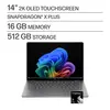 HP - OmniBook X - 14" 2K OLED Touchscreen Laptop - Snapdragon X Plus (2025) - 16GB Memory - 512GB SSD - Copilot+ PC - Meteor Silver
