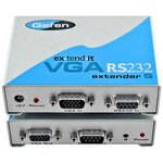 Gefen VGARS232-141 VGA Video & RS232 Serial Extender, Sender With Receiver - Transfers Signals Over Network Cables
