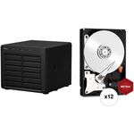 Synology DX1215 72TB 12-Bay NAS Expansion Unit Kit with WD NAS Drives (12 x 6TB)