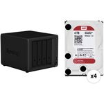 Synology DiskStation 16TB DS918+ 4-Bay NAS Enclosure Kit with WD NAS Drives (4 x 4TB)