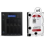WD 4TB (4 x 1TB) My Cloud Expert Series EX4100 4-Bay NAS with Drives Kit