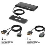 Belkin 2-Port Single Head DVI Modular Secure KVM Switch PP4.0 W/Remote