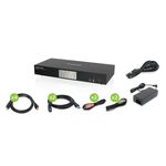 Iogear 2-Port 4K Dual View KVMP Switch with HDMI Connection, USB 3.0 Hub and Audio (TAA)