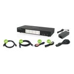 Iogear 4-Port 4K Dual View KVMP Switch with HDMI Connection, USB 3.0 Hub, and Audio (TAA)