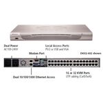 Raritan 64-port KVM-over-IP switch, 8 remote users, 1 local user + 1 extended local port, virtual media, dual power