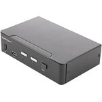 Startech 2 Port HDMI KVM Switch with 2 Port USB 3.0 Hub 5Gbps - Hotkey/Push Button - Ultra HD 4K 60Hz HDR10 HDMI 2.0 (3840x2160) - HDCP 2.2 - EDID, HDCP Emulation - Front Facing USB 3.0 Port - 4x USB HID - 2 or 7.1ch Audio - OS Independent - 2 Year Warr
