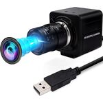 USB Camera 1080P High Speed 260fps 2.8-12mm 4X Optical Zoom Lens 2MP USB Webcam Manual Close up Zoom in and Out,UVC Computer Comference Golf Swing Camera for Raspberry Pi Windows Mac