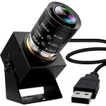 USB Camera 120fps High Speed ​​Webcam Golf Swing 4K 12Megapixels USB Cam with 3X Manual Optical Zoom Lens Lightburn PC Computer Plug and Play for Linux Windows Mac OS