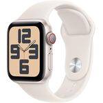 Apple Watch SE (2nd Gen) [GPS 44mm] Smartwatch with Starlight Aluminum Case with Starlight Sport Band M/L. Fitness and Sleep Trackers, Crash Detection, Heart Rate Monitor, Retina Display