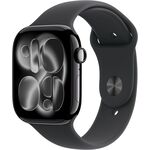Apple Watch Series 11 [GPS 46mm] Smartwatch with Jet Black Aluminum Case with Black Sport Band - M/L. Sleep Score, Fitness Tracker, Health Monitoring, Always-On Display, Water Resistant MEUX4RK/A