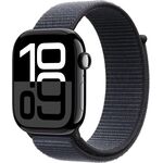 Apple Watch Series 10 [GPS 46mm case] Smartwatch with Jet Black Aluminium Case with Ink Sport Loop. Fitness Tracker, ECG App, Always-On Retina Display, Carbon Neutral