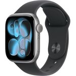 Apple Watch Series 11 [GPS 42mm] Smartwatch with Space Gray Aluminum Case with Black Sport Band - S/M. Sleep Score, Fitness Tracker, Health Monitoring, Always-On Display, Water Resistant MEQW4RK/A