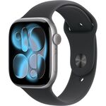 Apple Watch Series 11 [GPS 46mm] Smartwatch with Space Gray Aluminum Case with Black Sport Band - M/L. Sleep Score, Fitness Tracker, Health Monitoring, Always-On Display, Water Resistant MEV44RK/A