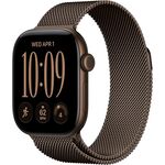 Apple Watch Series 12 GPS 42mm Smartwatch Dark Bronze Aluminum Case, Dark Bronze Milanese Loop. Health + Fitness + Sleep Tracking, Heart Rate, Safety
