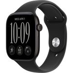 Apple Watch Series 12 GPS 46mm Smartwatch Black Aluminum Case, Black Sport Band - M/L. Health + Fitness + Sleep Tracking, Heart Rate, Safety