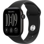 Apple Watch Series 12 GPS 42mm Smartwatch Black Aluminum Case, Black Sport Band - S/M. Health + Fitness + Sleep Tracking, Heart Rate, Safety