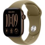 Apple Watch Series 12 GPS 42mm Smartwatch Dark Bronze Aluminum Case, Olive Sport Band - S/M. Health + Fitness + Sleep Tracking, Heart Rate, Safety
