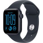 Apple Watch SE 3 GPS 40mm Smartwatch Midnight Aluminum Case, Navy Blue Sport Band - S/M. Fitness + Sleep + Cycle Tracking, Heart Rate, Vitals, Safety