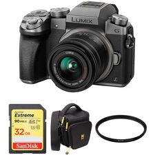 Top ponuda Panasonic Lumix DMC-G7 Mirrorless Micro Four Thirds Digital Camera with 14-42mm Lens and Accessory Kit (Silver) - LaptopPlaza uvoz i distribucija laptopova, projektora i druge IT opreme