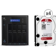 WD 4TB (4 x 1TB) My Cloud Expert Series EX4100 4-Bay NAS with Drives Kit