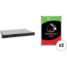 Synology RackStation 20TB RS217 2-Bay NAS Enclosure Kit with Seagate NAS Drives (2 x 10TB)