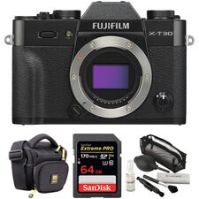 FUJIFILM X-T30 Mirrorless Digital Camera Body with Accessories Kit (Black)