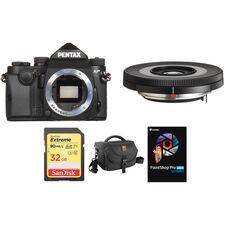 Pentax KP DSLR Camera with 40mm Lens and Accessories Kit (Black)