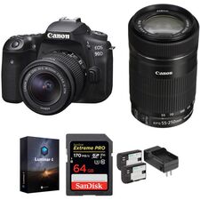 Top ponuda Canon EOS 90D DSLR Camera with 18-55mm and 55-250mm Lenses Kit - LaptopPlaza uvoz i distribucija laptopova, projektora i druge IT opreme