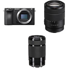Top ponuda Sony Alpha a6500 Mirrorless Digital Camera with 18-135mm and 55-210mm Lenses Kit - LaptopPlaza uvoz i distribucija laptopova, projektora i druge IT opreme